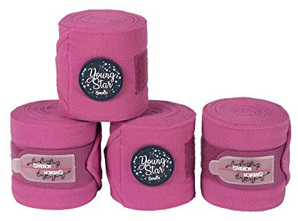 Eskadron Young Star 4er Set Bandagen in pink, Größe:Warmblut