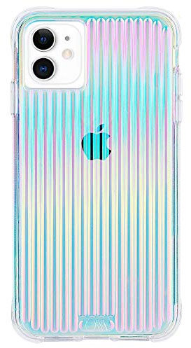 Case-Mate - Tough Groove - Protective Case Cover for iPhone 11 Compatible with Wireless Charging - Iridescent