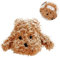 UnnFiko Super süße flauschige Hundetasche, 3D Cartoon Teddy AirPods Pro Soft Fur Schutzhülle Cover (Flauschige Teddy Braun, AirPods Pro)