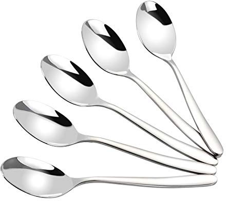 Yarebest Juego de 12 Cucharas de Acero Inoxidable, Cucharadas, Cucharas Soperas