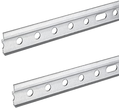 2 Stück SOTECH Aufhängeschienen 407 mm Schrankaufhänger-Leiste Schrankschienen für Küchen-Möbel Schrankaufhänger-Schienen Stahl verzinkt Aufhängeschiene für Oberschränke