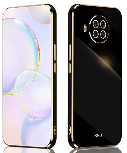 ILING Handyhülle für Xiaomi Mi 10T Lite 5G Hülle, Bunt Silikon, Schüzen Sie die Kamera, Ultradünne Stoßfeste Case für Damen (Schwarz)