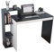 sogesfurniture Schreibtisch Computertisch Kleiner Arbeitstisch PC Laptop Tisch mit Ablagen als Bücherregal, Bewahrungsregal, 110 * 40 * 91cm, Schwarz&Weiß BHEU-SZKST-BD-BW