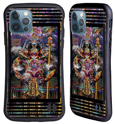 Head Case Designs Offizielle Jumbie Art Horus Götter und Göttinnen Hybride Handyhülle Hülle Huelle kompatibel mit Apple iPhone 12 / iPhone 12 Pro