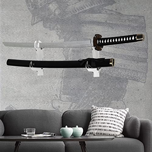 BYTOTU Katana Sword Wandhalterung – Schwert Wandhalterung Samurai Schwert Wandhalterung Samurai Schwert Wandhalterung 2 Etagen Katana Wandhalterung Schwerthalter – Plexiglas – (Schwerter nicht im