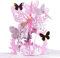 Rosa Schmetterling Blume Pop-up-Karte, 3D-Druck Papier-Karte, einzigartiges Geschenk für Frauen Mädchen Mütter Tag Jahrestag Geburtstag