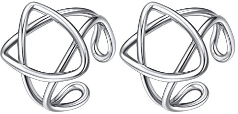 ChicSilver Faux Piercing Cartilage Oreille- Clips d’Oreille Star