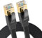 Elfcam® - 8 Metri Cavo Ethernet Cat 8, Piatto RJ45 Cavo di Rete LAN, 100% Rame, 30AWG, Nero, 8m