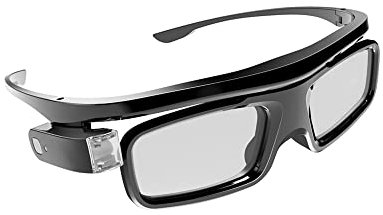 BYINTEK Wiederaufladbare 3D-Brille für DLP 3D-Projektor UFO P20 R19 U70 Pro, DLP-Link Active Shutter Real 3D Shocking, Perfekt für 3D-Filme und Spiele