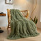 XeGe Luxury Faux Fur Throw, Sage Green Soft Fluffy Blanket Single, Shaggy Plush Decorative Couch Blanket, Cute Furry Fuzzy Lap Throw for Office Bedroom Living Room Sage Green
