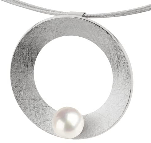 Ernstes Design Anhänger AN952 26 mm Edelstahl Perle matt gekratzt