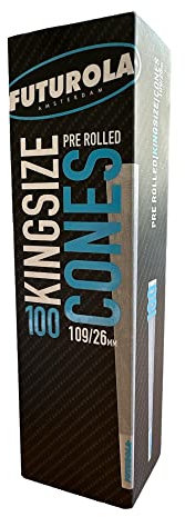 Futurola 20543 pre Rolled King Size Cones, White 100er Box, 109/26mm, Papier
