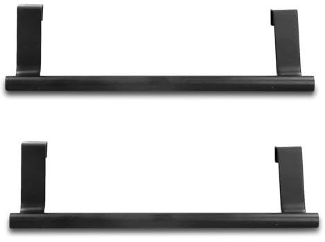 Stainless Steel Over Door Towel Bar - 2 Pack, 9 Inch, Kitchen & Bathroom Towel Holder