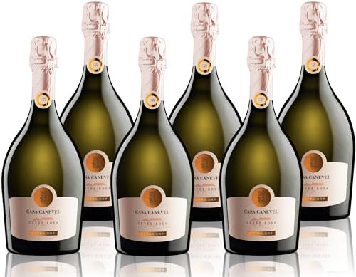 CASA CANEVEL CUVÈE ROSA EXTRA DRY | Vino Spumante Rosé Extra Dry| 6x750 ml | Confezione 6 bottiglie