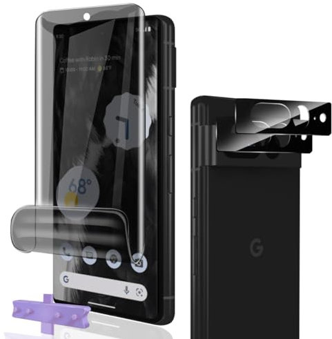 Phlleyaa Sichtschutz Schutzfolie für Google Pixel 7 Pro,Weich TPU Displayschutz 1 Stück mit 2 Stück Panzer Schutz Glas Kameraschutz,Einfache Montage Anti Spy für Panzerglas für Google Pixel 7 Pro