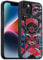AUKIYUI Designed for iPhone 14 Plus Case, Japanese Design Phone Case Shockproof Hard Back with Non-Slip Soft Bumper Cover, Aesthetic Kuro Samurai Print Cool Embossed Pattern, Black 6.7