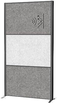 MAUL Trennwand Akustik MAULconnecto 180x100cm | Raumteiler für Büro und Schreibtisch | Freistehender Raumtrenner mit Standfüßen | Ideal als Sichtschutz und Schallschutz |Allergikerfreundliches Vlies