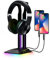 KALAHOL RGB Headset Halterung, Gaming Zubehör Kopfhörer Ständer mit 2 USB- und 1 Typ C Ports, LED Kopfhörerhalter für PC-Gamer, für alle Kopfhörer, Geschenk für Geburtstag, Jungen, Weihnachten