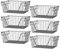 SANNO Stackable Basket Black Stackable Wire Baskets Stacking Bins for Vegetable Storage Pantry, Fridge, and Bathroom Organization,6 pack