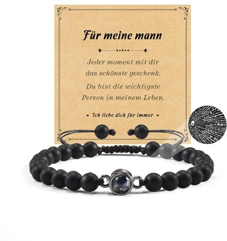 SUNSH Ich Liebe Dich 100 Sprachen Projektions Armband - Geschenk Für Männer, Freund, Ehemann, Partner - Valentinstag, Weihnachten, Geburtstag, Jahrestag