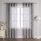 Delien Gardinenschals Ausbrenner Transparente Gardinen mit Ösen Modern »Wellen« Fenster Gardinen Wohnzimmer Flächenvorhänge Ösenschals Vorhang mit Wellenmuster 1 St. Grau,BxH 140x225cm