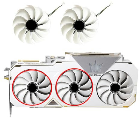 Dotodo 88mm Lüfter Ersetzen Sie Den KüHler FD9015U12S 4-poliger Grafikkarten Lüfter für GALAX RTX 2080Ti HOF Lüfter Ersetzen Sie Den KüHler (Grafikkartenlüfter-AB)