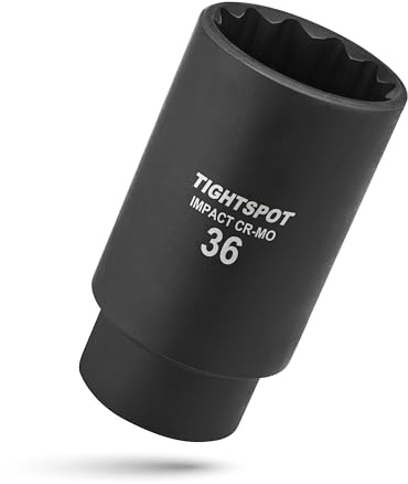 TIGHTSPOT 1/2 Drive 36mm Deep Impact Socket, 6-Pt, CR-MO Steel