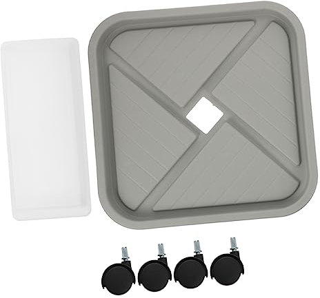 BESPORTBLE Bandeja De Maceta Maceteros Placa De Planta Transportador De Macetas Cuadradas Planta con Ruedas Jardineras y Platos Soporte De Macetas El Plastico Bandeja De Goteo Rueda Universal