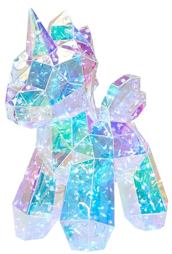 Beliani Dekoration LED Kunststoff bunt Einhorn mit USB-Anschluss 35 cm modern Fornax