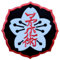 Jiu Jitsu Patch (8,9 cm) bestickter Aufnäher zum Aufbügeln oder Aufnähen, Japan Kanji Text BJJ Flower Kimono GI Perfekt für Rucksäcke, Gepäck, Hüte, Taschen, Handwerk, DIY Geschenk Patches