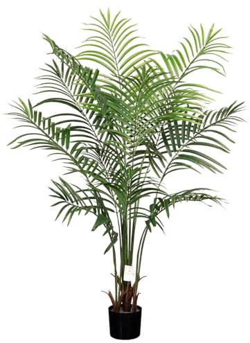 Leflos 135cm Palmier Artificiel Dypsis Lutescens, Arbres artificiels pour l'intérieur Seulement avec 13 Troncs détachables, 1-pièce
