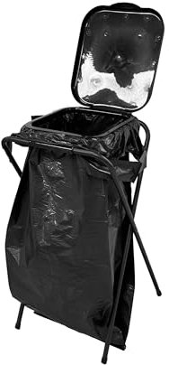 Rörets Sackhalter für Recycling Select Single - perfekt für Abstellraum oder Garage - stabiler Halter für den Müllsack - praktischer Kunststoffdeckel - passend für Säcke von 60-125 L