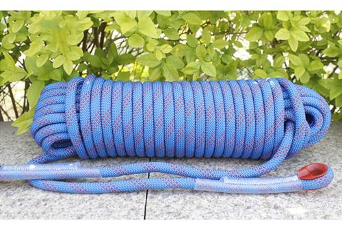 10mm Kletterseil 10m (32ft) 25m (82ft) 50m (164ft) 100m (328ft) 200m (656ft) Statisches Kletterseil Mit 2 Stahlhaken Abseilseil Für Draußen Wandern Sicherheit Fluchtseil Für Rettungsfallschirm ( Color