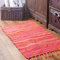 Namzi Flickenteppich, maschinenwaschbar, Baumwolle, wendbar, handgewebt, mehrfarbig, gestreift, für Schlafzimmer, Wohnzimmer, Küche und Waschküche (50,8 x 78,7 cm, Orange)