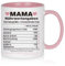 Diztoud Geschenke für Mama, Geschenk Muttertag Geburtstag, Beste Mama Geschenk, Lustige Nährwertangaben Geschenkeideen Tasse für Mutter, Geschenke zum Muttertag, 325ml Keramik Kaffeetasse