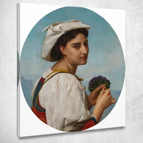 Der Bund von Veilchen 2 William Bouguereau, wbg76 Bild gedruckt auf Leinwand, 75 x 60 cm