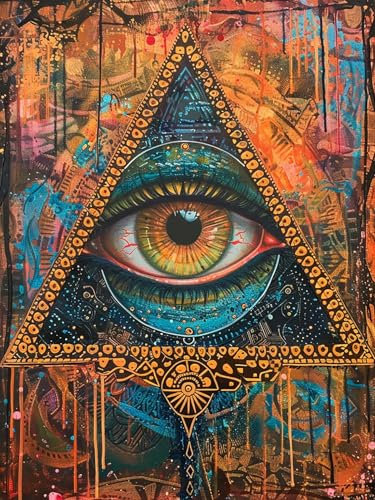 Reofrey Diamond Painting Kit Taladro Completo Ojo, Paisaje Rhinestone Cuadros Diamantes 5D Punto De Cruz Diamante, Cruz Bordado Bricolaje Lienzo Craft Hogar Pared Manualidades 30x40cm