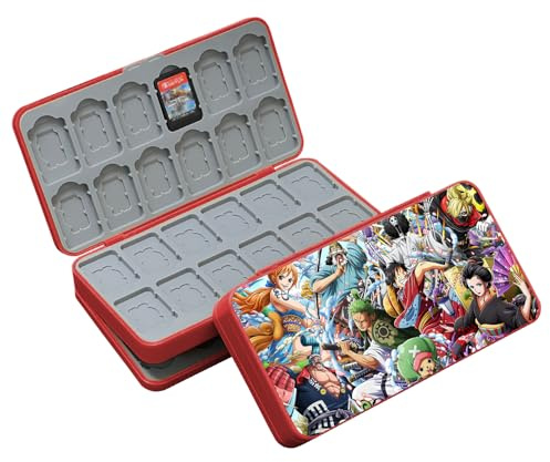 doepeBAE Switch Game Case, Switch Game Holder, Switch Game Card Case, 24 Game Card Slots and 24 Micro SD Card Slots, Silicone Lining, Magnetic Design (48H)