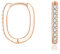 Loutade Silver Hoop Earrings for Women, Sterling Silver Oval Hoop Earrings, Hypoallergenic U - Shape Geometric Huggie Earrings Rose Gold, CZ Cartilage Sleeper Earrings Jewelry Gifts for Christmas