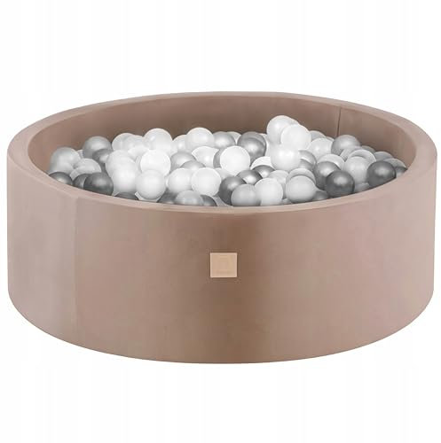 MISIOO Casa de pelotas para bebé a partir de 1 año – piscina redonda de terciopelo para bebé con 200 bolas – perfecta para niños – 90 x 30 cm – Diversión para los más pequeños – Diseño seguro