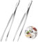 Pince de Cuisine en Acier Inoxydable,2 Pcs 30.5 cm Pince Cuisine Pincettes Longues de Cuisine Pinces à Barbecue pour Cuisiner Griller et Cuire