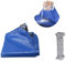 KJLEEN 1m x 2m Tarpaulin Waterproof Heavy Duty 440g/m² PVC Blue Tarp Sheet with Eyelets & 10m Rope, Outdoor UV-Anti Waterproof Tarpaulin for Camping Ground Sheet Garden Furniture Chicken Run Cover