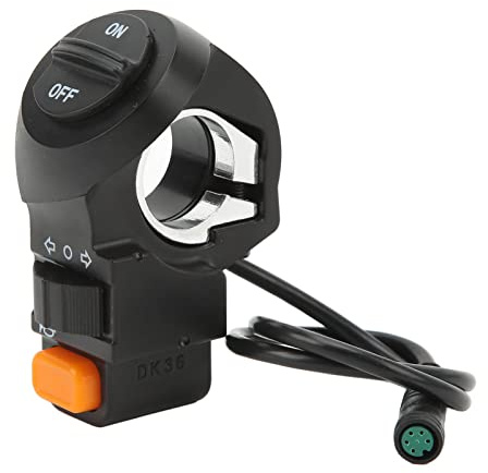 Gonetre Elektrischer Fahrrad-Lichtschalter, Lenkerhalterung, Wasserdichtes ABS, Einfache Installation, Fahrrad-Blinker-Lichtschalter für Elektroroller