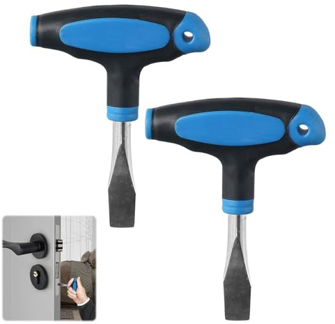Eophmi 2pcs Large 12mm Flat Head Screwdriver, T Handle, Carbon Steel, Electronics Repair, Photography Equipment, Precision Work