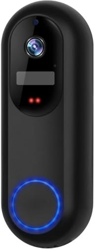 UCOCARE WLAN Video Türklingel mit Kamera, 2K-HD-klingel mit Chime, 2,4G WLAN,Ultraweitwinkel, Fernzugriff, Nachtsicht, Video Doorbell WiFi, Unterstützt SD & Cloud-Speicher, IP66 Wasserdicht