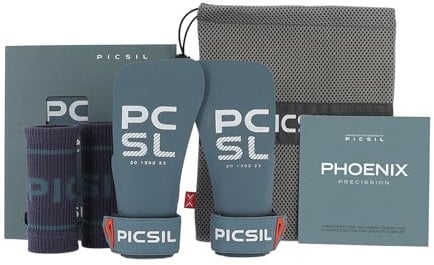 PICSIL Maniques Phoenix + Poignets + Sac, sans magnésium, adhère à Toutes Les Surfaces et Tous Les Types de Barres, Conçu pour Tous Les pratiquant (Aqua, G+)