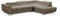 Sofello Eckcouch Octavio Ecksofa Couch mit Schlaffunktion Liegefläche: 195 x 123 cm Bettkasten Samt Verstellbare Kopfteil HELLGRAU hydrophobes Gewebe (Poso 03 - beige)