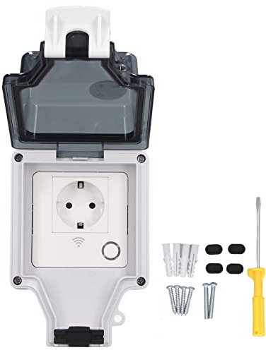 Socket Extérieur IP66 Plug Smart WiFi Smart WiFi WiFi avec Shell Ignifuge PC pour le Contrôle de L'application Smart Life (SNW-SR)