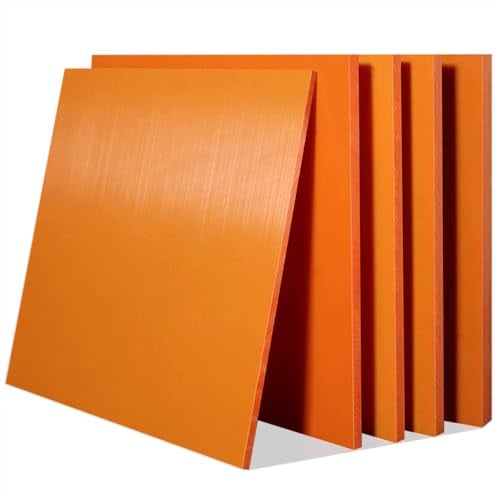 XJJDCB Lastra Bachelite Rossa 5Mm – Pannello Fenolico Isolante Termoresistente per CNC, Elettronica, Fai-da-Te, Supporti Trasformatori, Test, Quadri Elettrici,100×200×5mm 2 Pieces