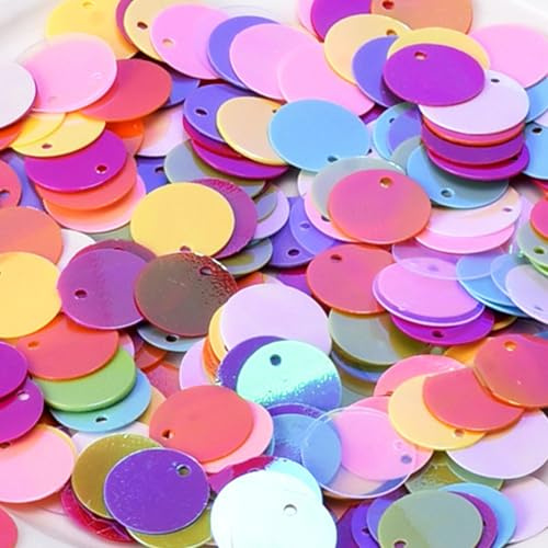 Holografische 12 mm runde PVC-Pailletten mit Loch, Pailletten, Bastel-Pailletten, Regenbogen-Cup-Pailletten für Schmuck, DIY, Kunst, Handwerk, Verzierung, Edelsteine, Nähen, Dekorieren, Applikation